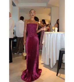L'idee Maya Gown Sangria Glitter Size 12 for rent on The Volte - image 8