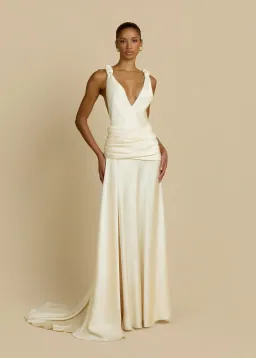 Arcina Ori MADALENA DRESS CREAM Size M for rent on The Volte - image 1