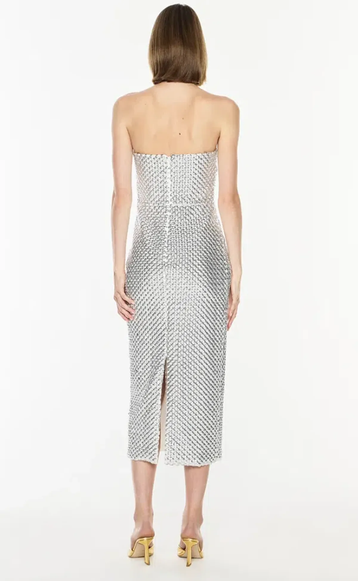 Manning Cartell Opulent Scale Dress Silver Size 6 - Image 2