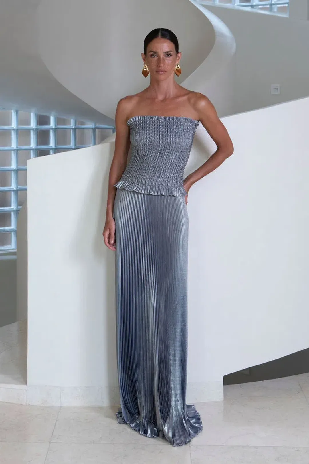 Lidee Maya Gown size 8 Liquid Shimmer for rent on The Volte - main image