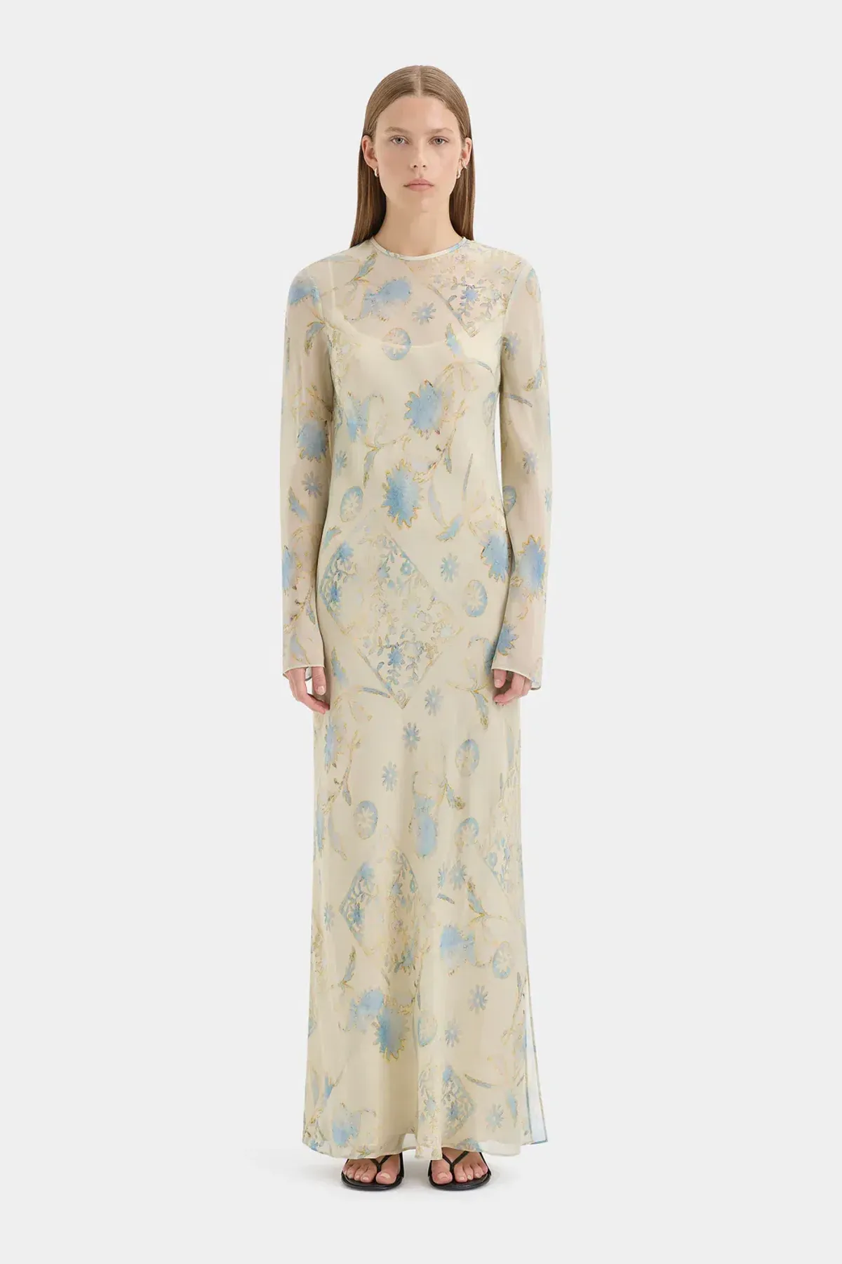 Sir the Label Cecile Long Sleeve Dress Eira Butter Size 1 for rent on The Volte - main image