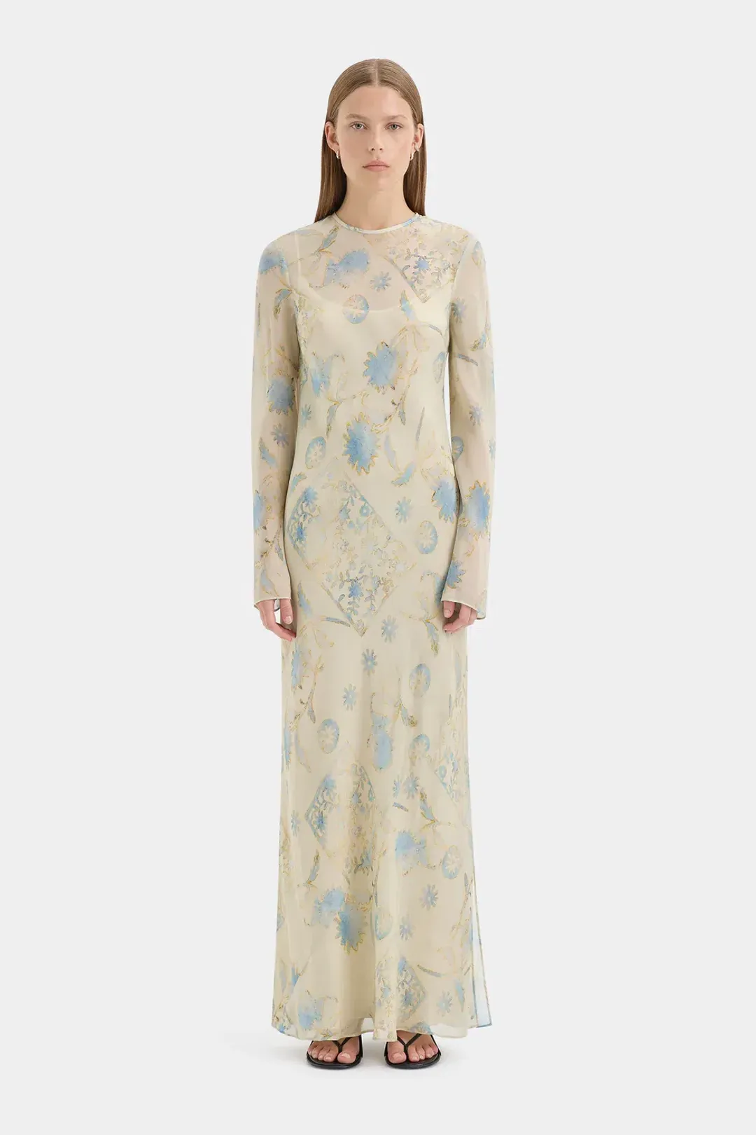 Sir the Label Cecile Long Sleeve Dress Eira Butter Size 2 for rent on The Volte - main image