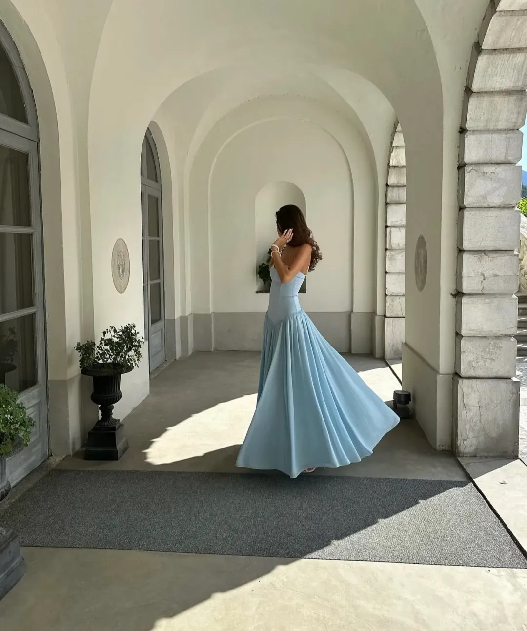 Fenity fashion Amelia dress in blue size 8 for rent on The Volte - main image