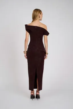 ELIYA THE LABEL Cyra Dress | Deep Wine Size XS for rent on The Volte - image 2