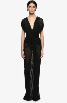 Bec & Bridge LEIA DRAPE MAXI DRESS Black Size 6 for rent on The Volte - image 1