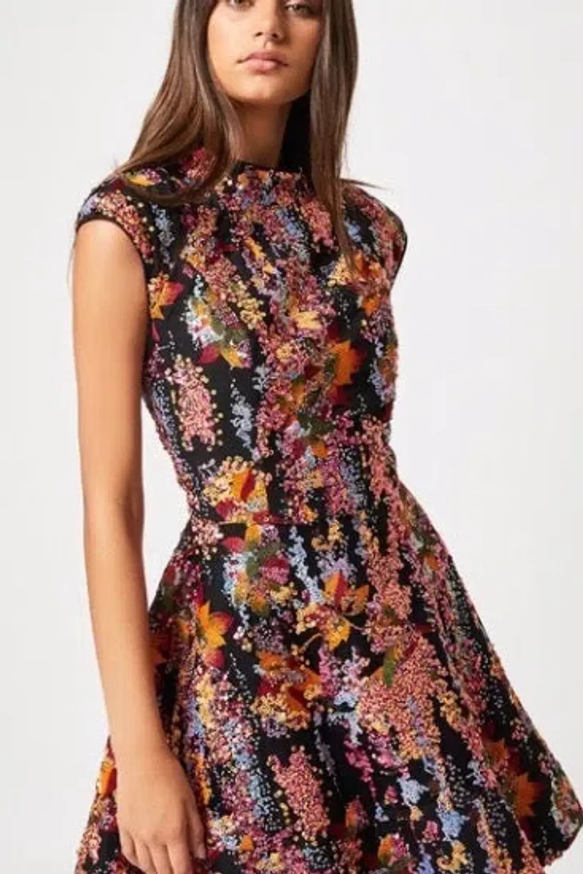 Elliatt - Blair Dress - Sequin Floral Multi - Size S - Image 1