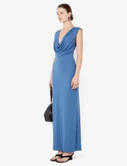 Bec & Bridge Brigette cowl maxi dress - Steel Blue - S/8 for rent on The Volte - image 3