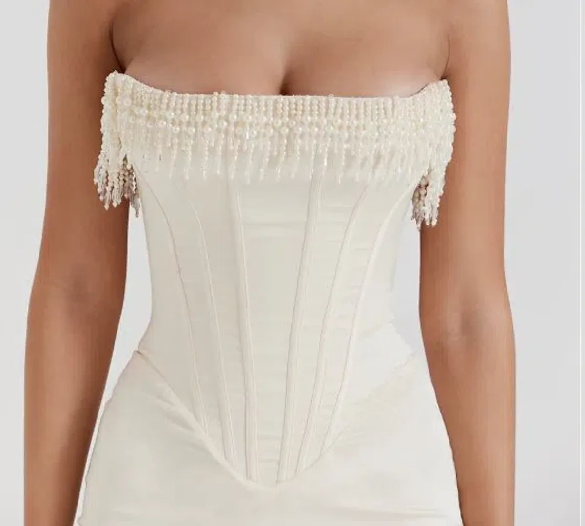 House of CB Nalita Champagne Midi Dress Size XS - Image 4