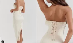 House of CB Nalita Champagne Midi Dress Size XS for rent on The Volte - image 3