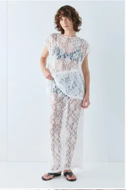 VRG GRL DEVYN SEQUIN TOP/MIDI SKIRT WHITE for rent on The Volte - image 2