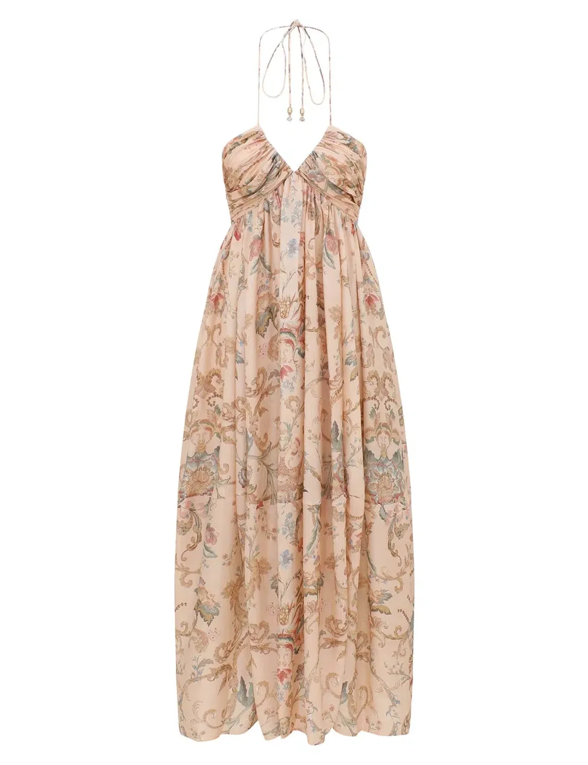 Zimmermann Roselight Halter Maxi Dress Size 1 for rent on The Volte - main image