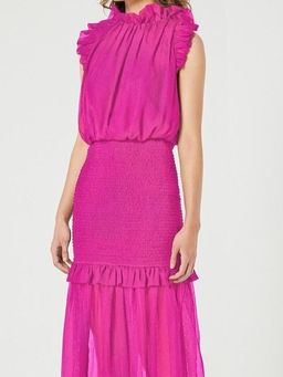 Elliatt Capture Midi Dress Pink Size 8 for rent on The Volte - image 1