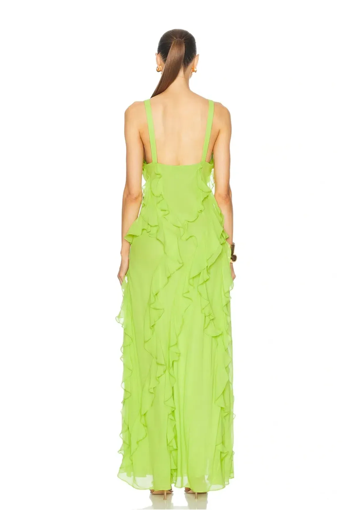 Rachel Gilbert Cedar Gown Lime Green 1/AU8 - Image 3