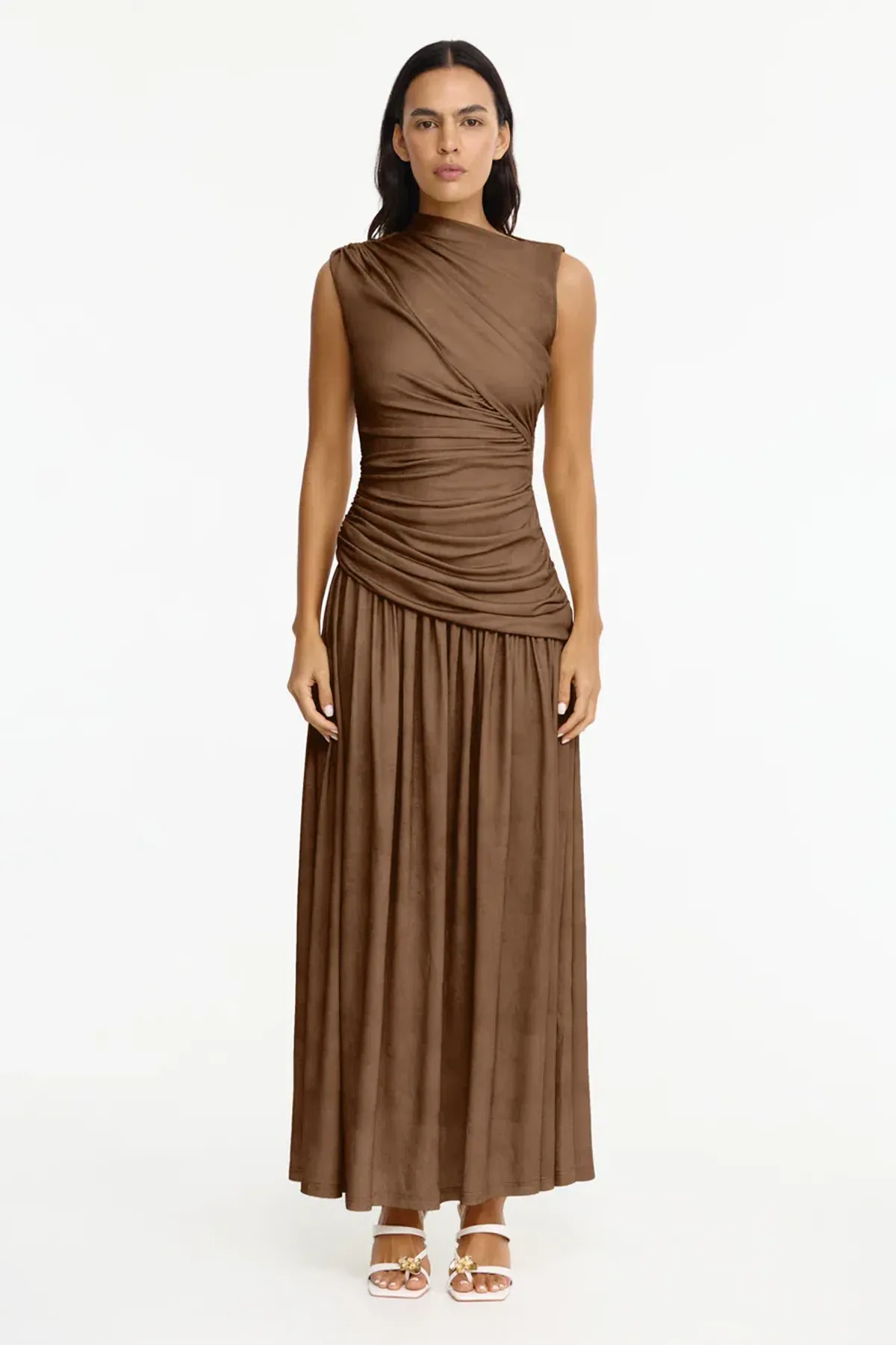 Acler Deanhill Maxi Dress size 14 Sepia for rent on The Volte - main image
