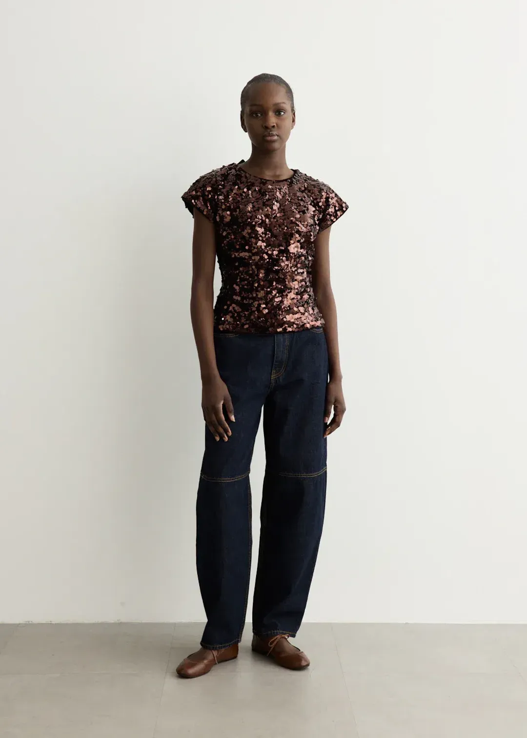 Ganni velvet sequins top size 34 (6/XS) for rent on The Volte - main image