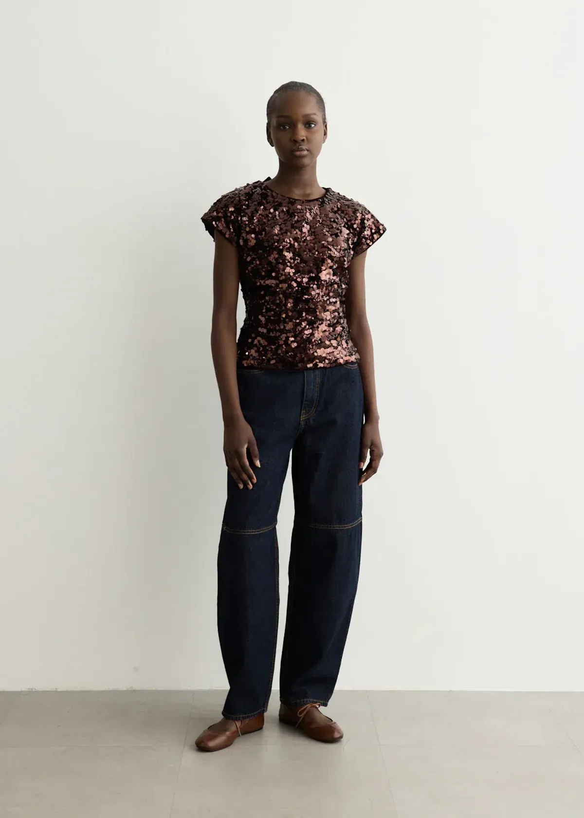 Ganni velvet sequins top size 34 (6/XS) - Image 2