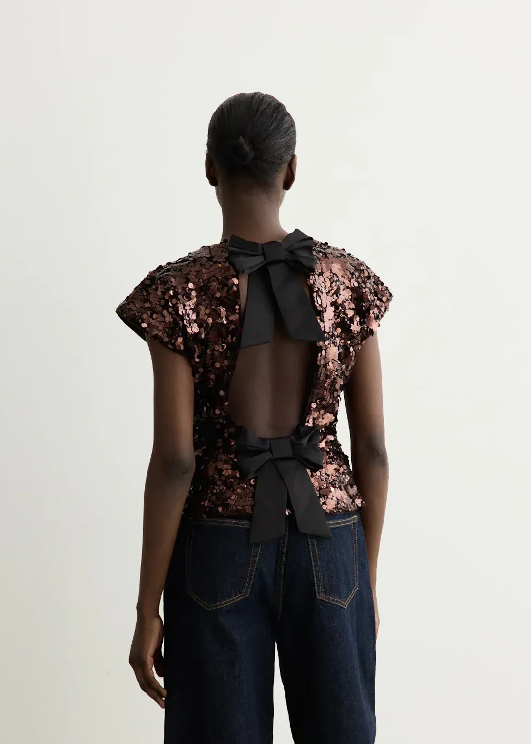Ganni velvet sequins top size 34 (6/XS) for rent on The Volte - main image