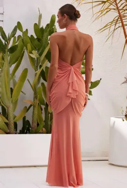 Abyss by Abby Debut Maxi Dress Coral Size Small/8 for rent on The Volte - image 3
