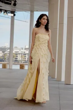 π Aje ALLAIRIE GOWN in Butter Yellow - Size 6 AU π Ruffled Tiered Maxi Dress π for rent on The Volte - image 7