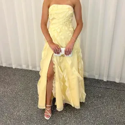 π Aje ALLAIRIE GOWN in Butter Yellow - Size 6 AU π Ruffled Tiered Maxi Dress π for rent on The Volte - image 8
