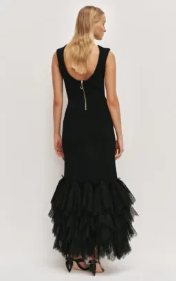 AJE Thalia Knit Midi Dress Black Size XS for rent on The Volte - image 2