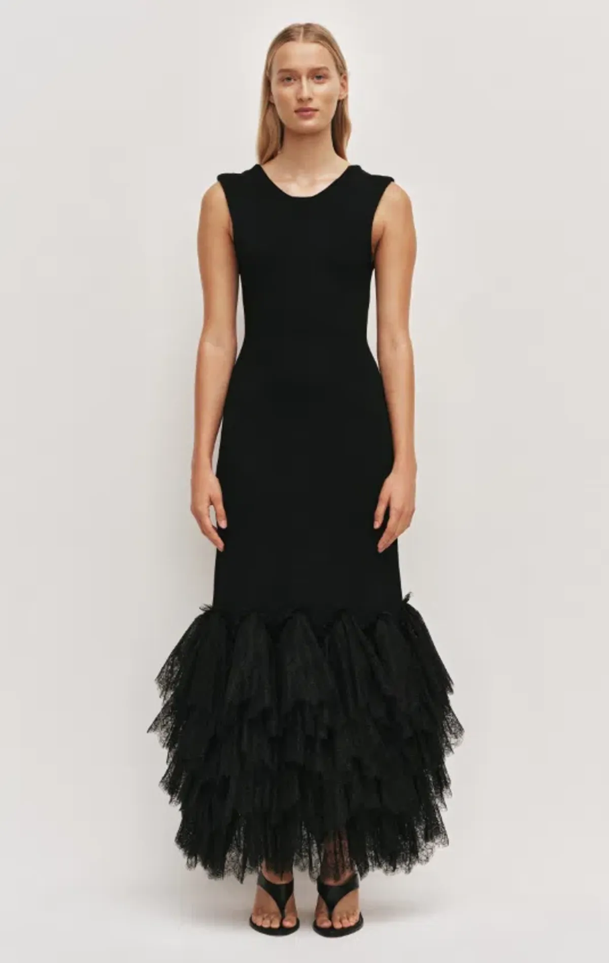 AJE Thalia Knit Midi Dress Black Size M - Image 1