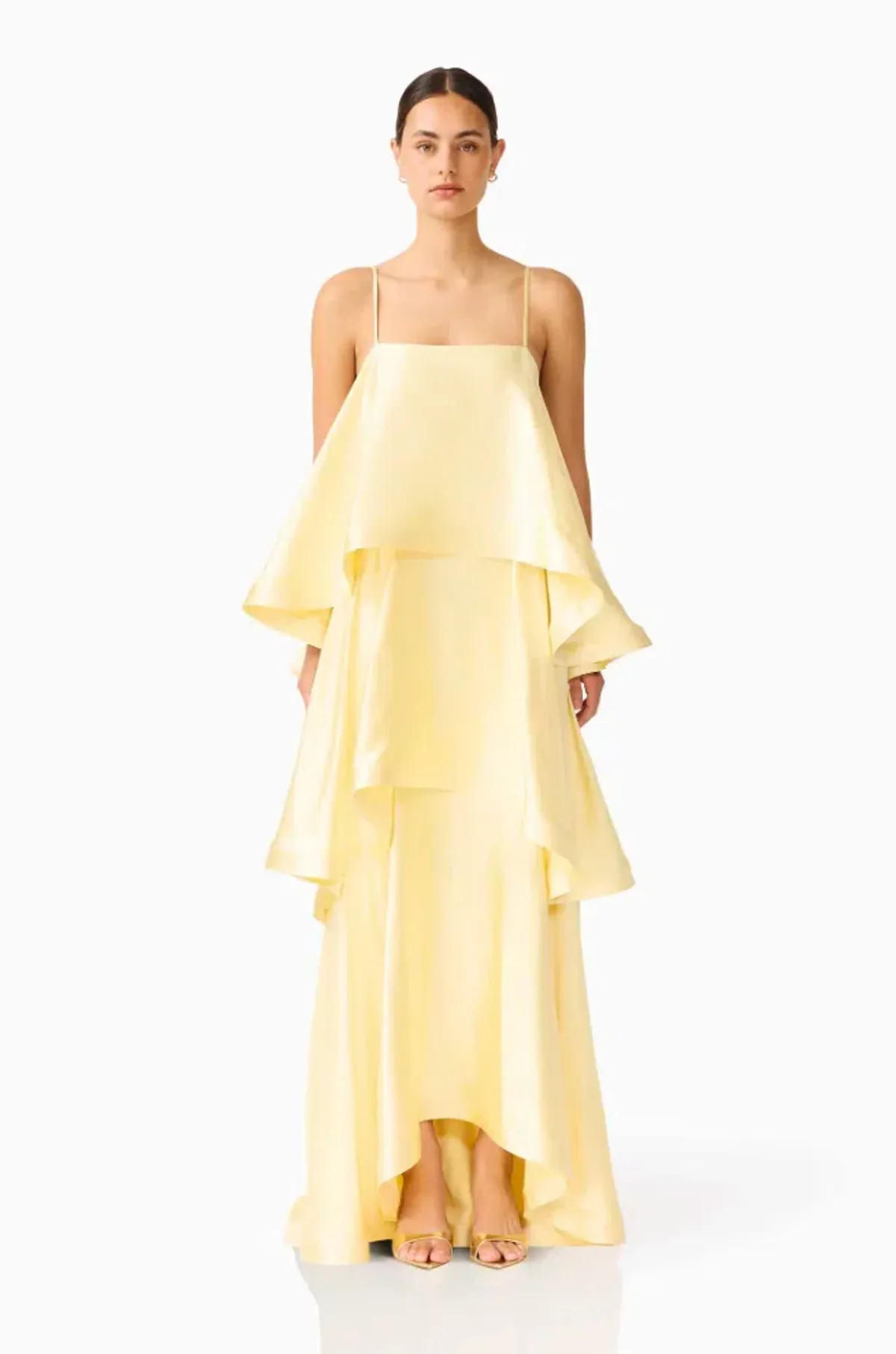 Elliatt - Tilly Tiered Maxi Dress in Butter Yellow - Size XL - Image 1