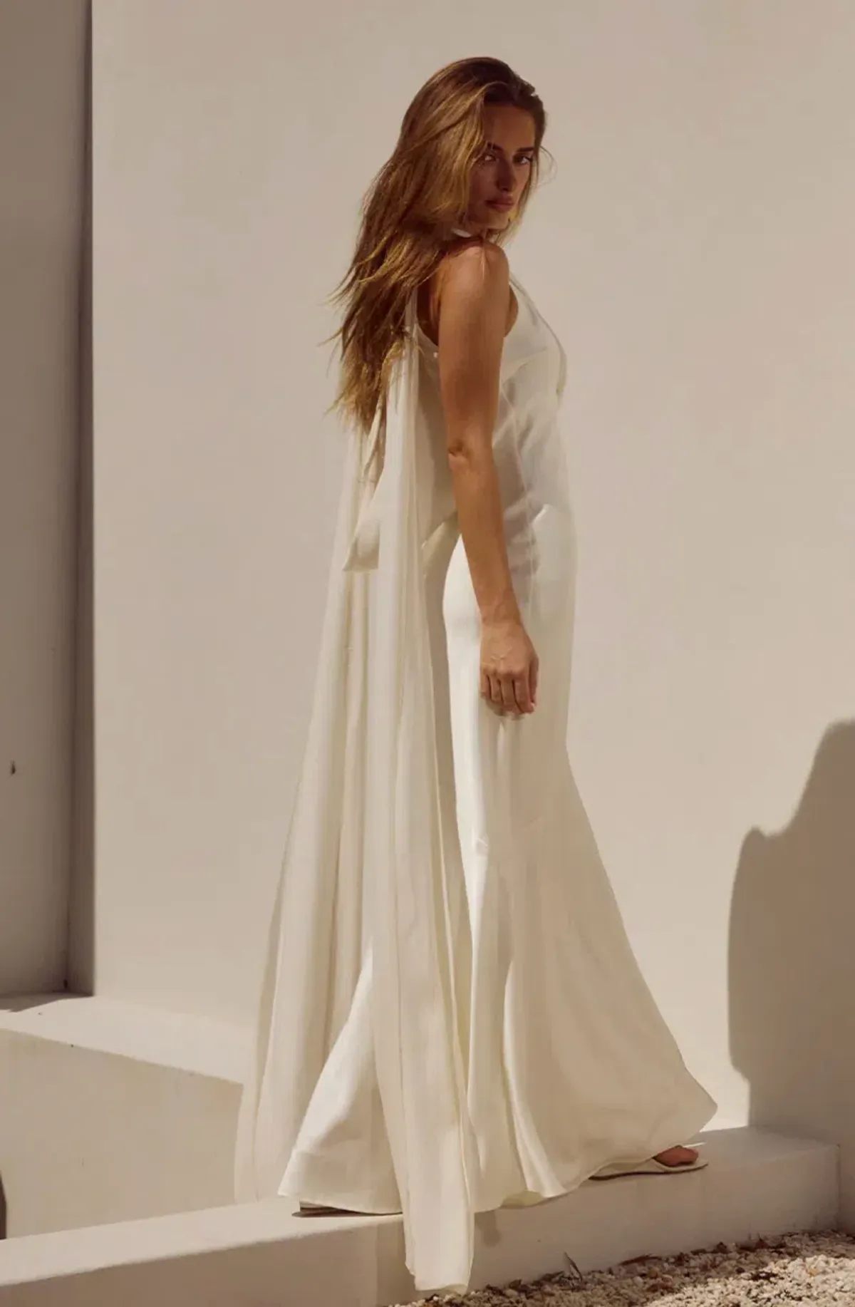 RUNAWAY THE LABEL - GABRIELLA COWL MAXI DRESS - IVORY - Image 1