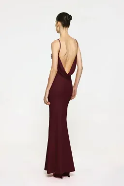 Effie Kats Havilland Gown - Wine size 10 for rent on The Volte - image 2