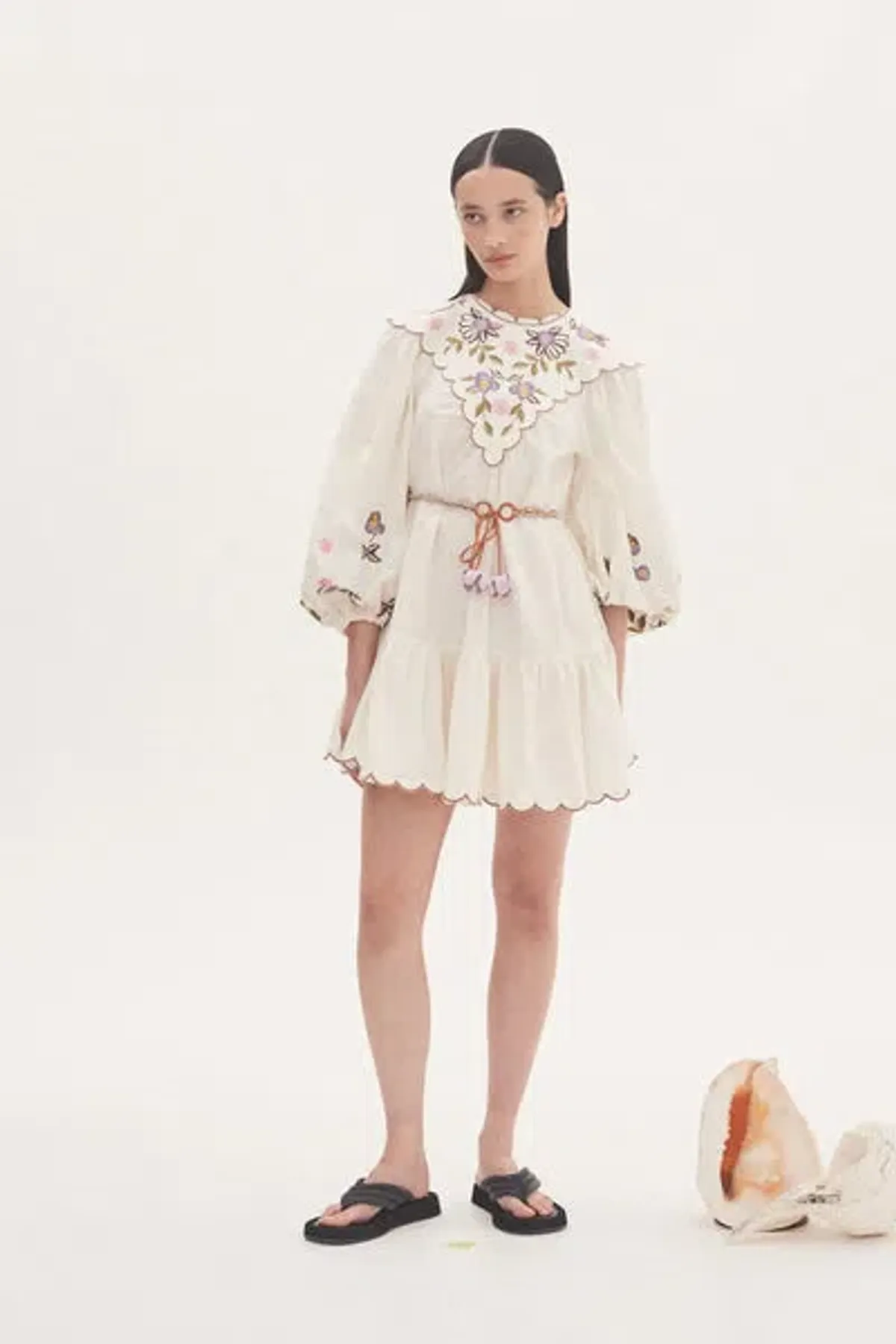 Alemais Nelly embroidered mini for rent on The Volte - main image