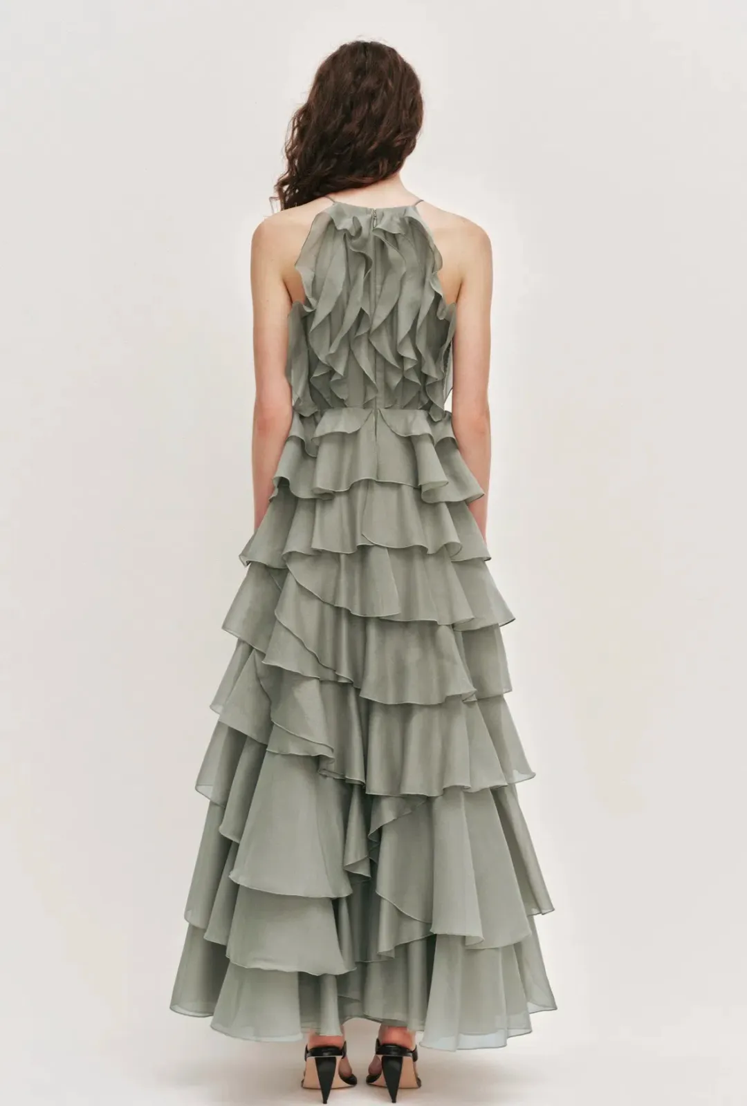 Aje Cleo gown moss green size 10 for rent on The Volte - main image