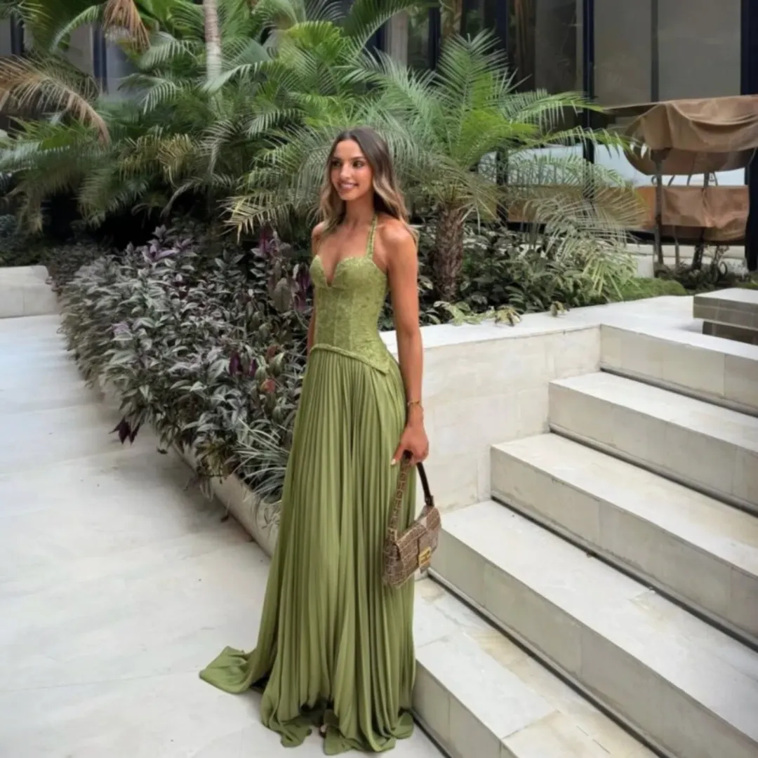 Fenity Gaia Dress In Green Size Medium for rent on The Volte - main image