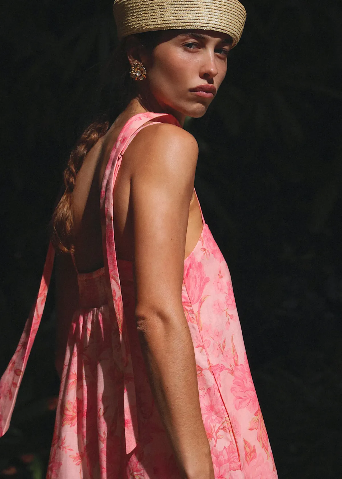 Morton Mac Camilla Maxi Dress in Blush Rose Print Size M / AU 10 - Image 3