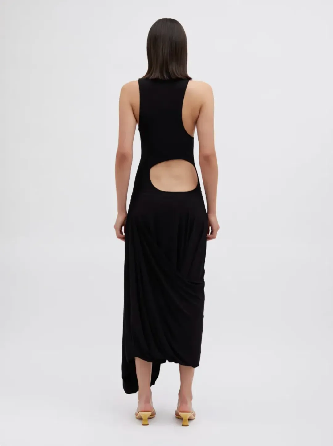 BNWT Christopher Esber Black Coronado Jersey Dress - Size 10 AU for rent on The Volte - main image