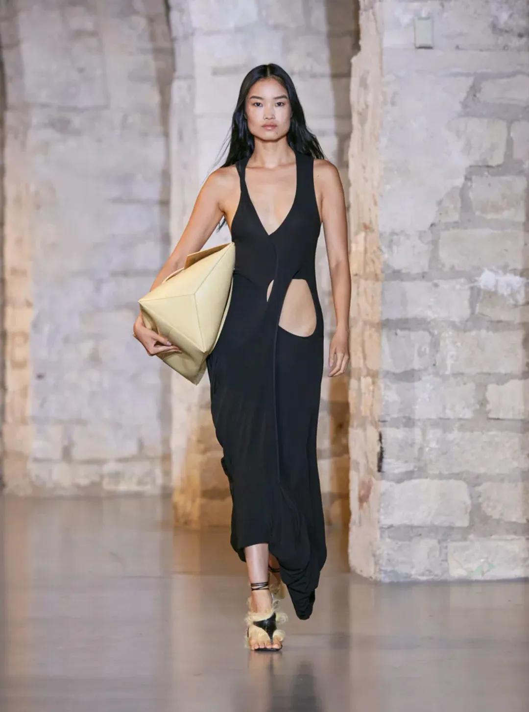 BNWT Christopher Esber Black Coronado Jersey Dress - Size 8 AU for rent on The Volte - main image