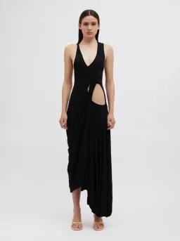 BNWT Christopher Esber Black Coronado Jersey Dress - Size 8 AU for rent on The Volte - image 1