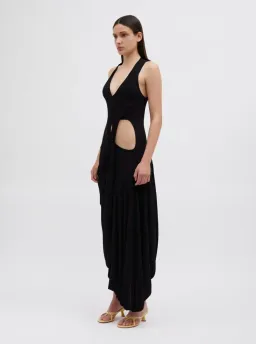 BNWT Christopher Esber Black Coronado Jersey Dress - Size 8 AU for rent on The Volte - image 2