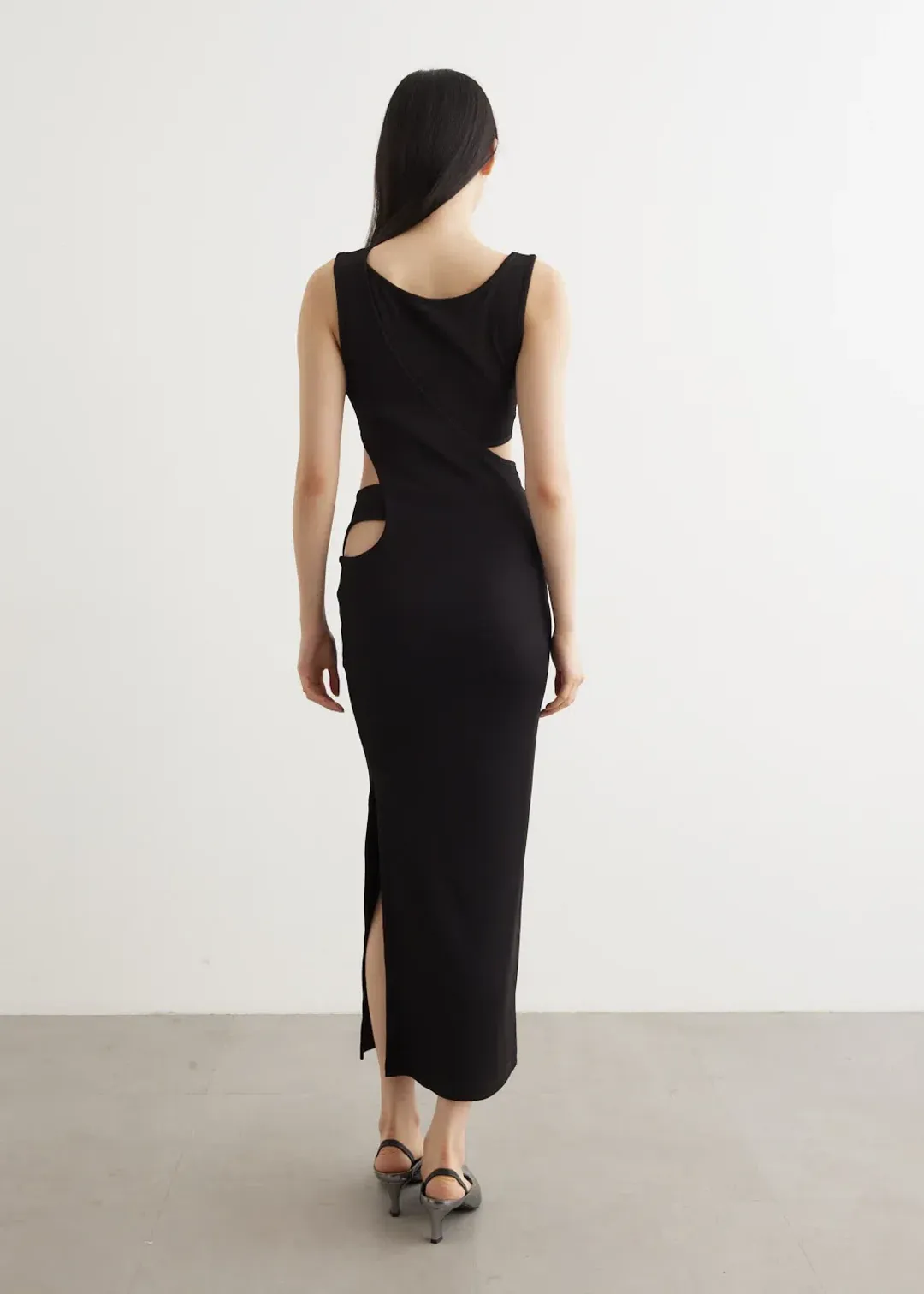 Christopher Esber Black Overlapped Tank Dress - Size 12 AU for rent on The Volte - main image