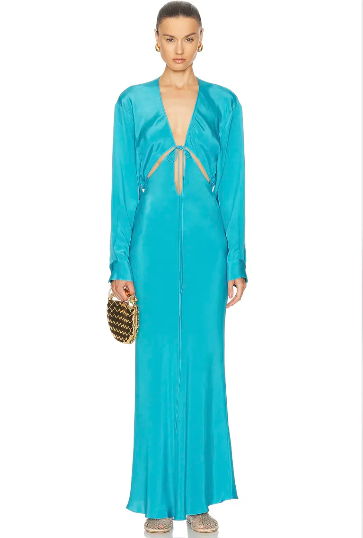 Christopher Esber Lagoon Triquetra Front Shirt Dress - Size 4 AU for rent on The Volte - main image