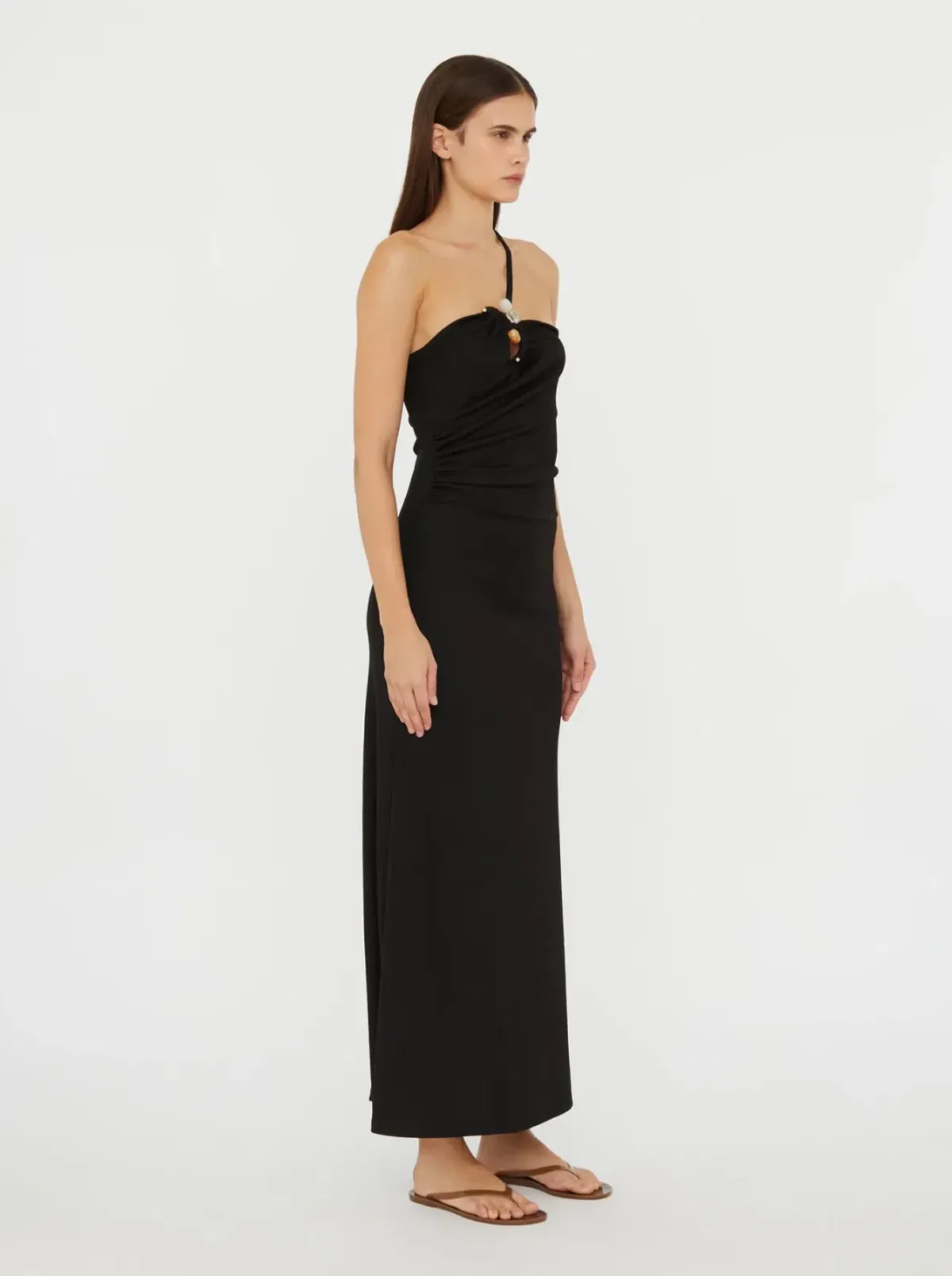 Christopher Esber Black Concave Stone Cami Dress - Size 6 AU - Image 2