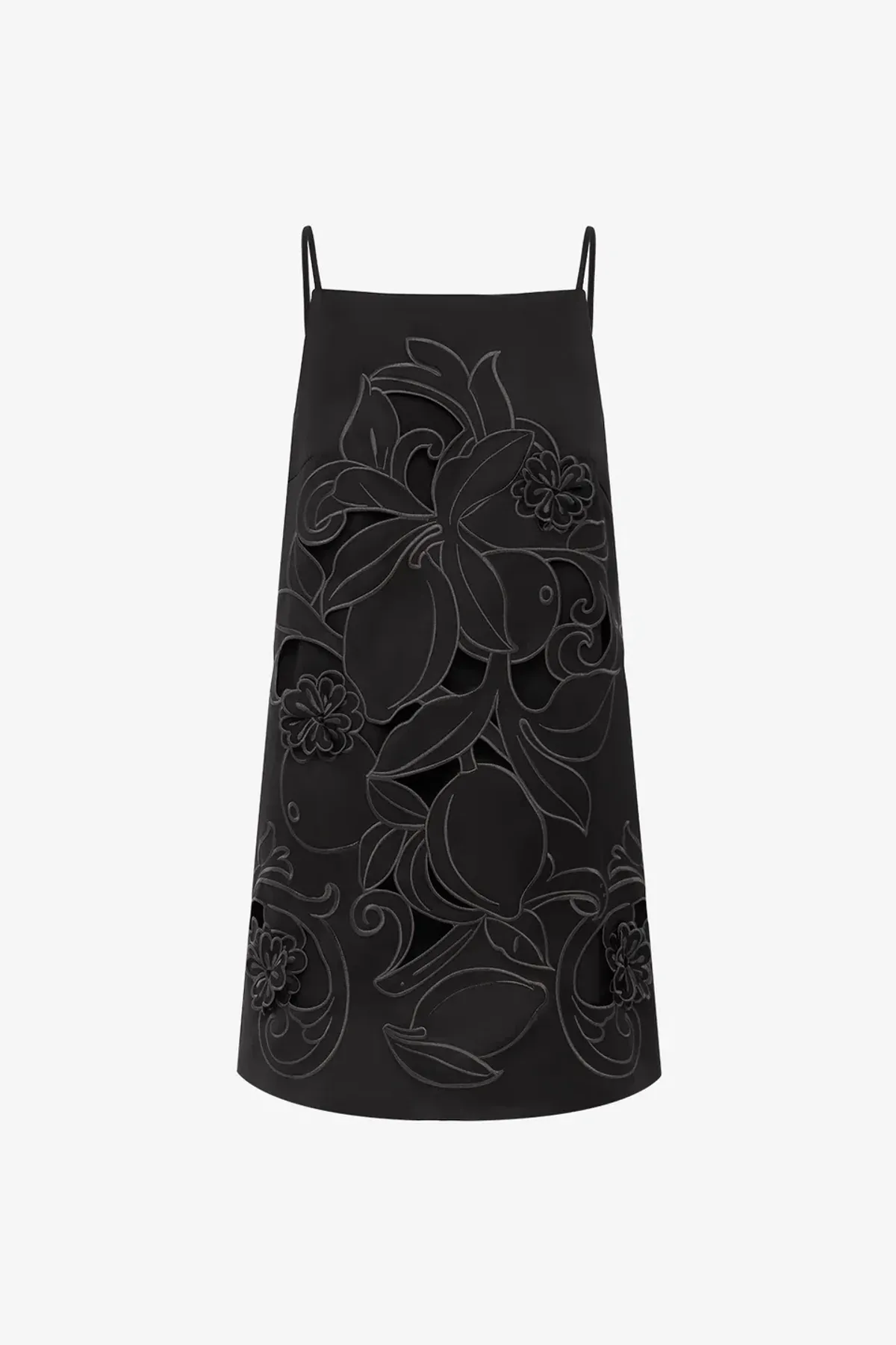 Leo Lin Leia Appliqué Mini Dress Ebony Size 14 - Image 1