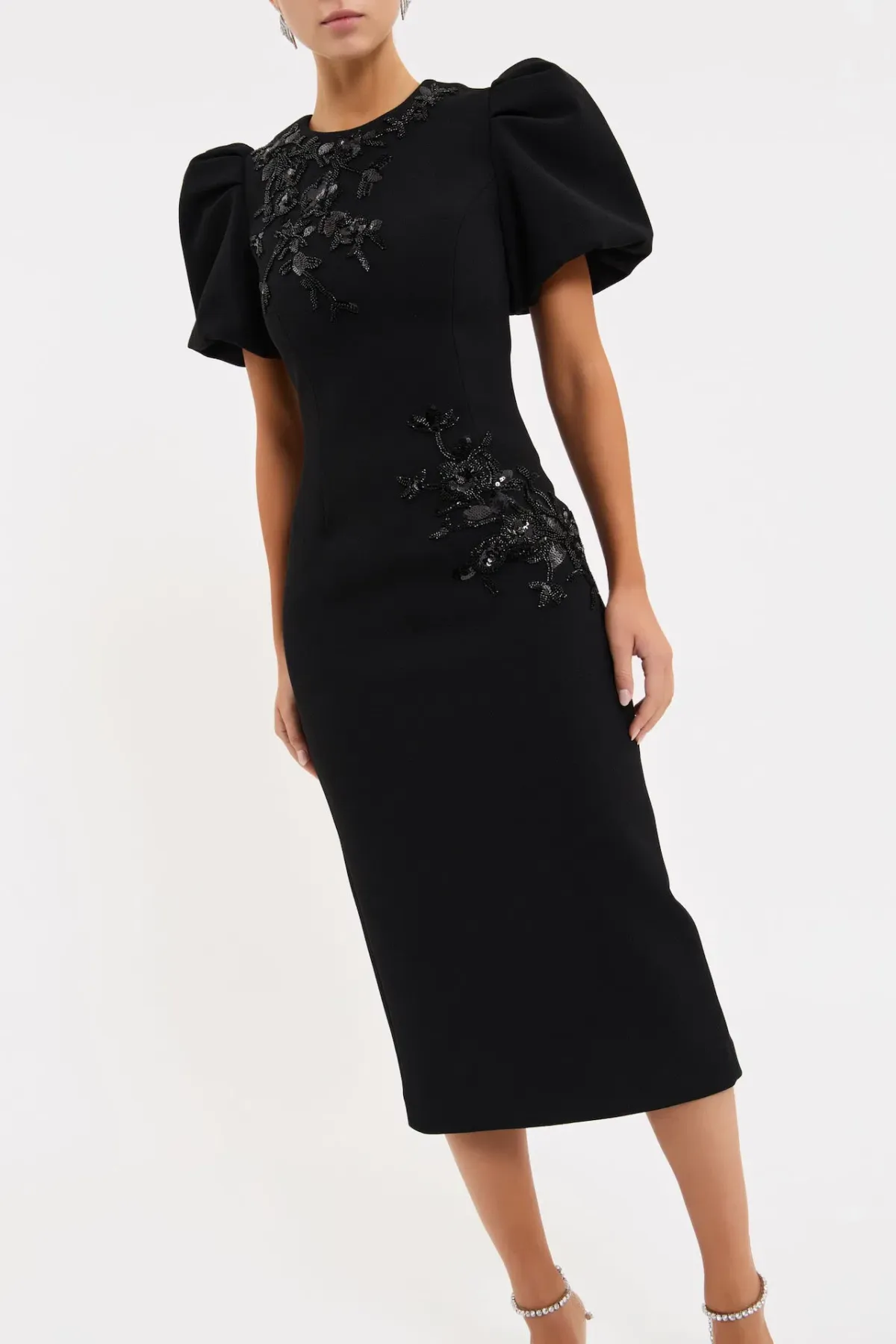Rebecca Vallance Livia Midi Dress in Black Size AU 12 - Image 2