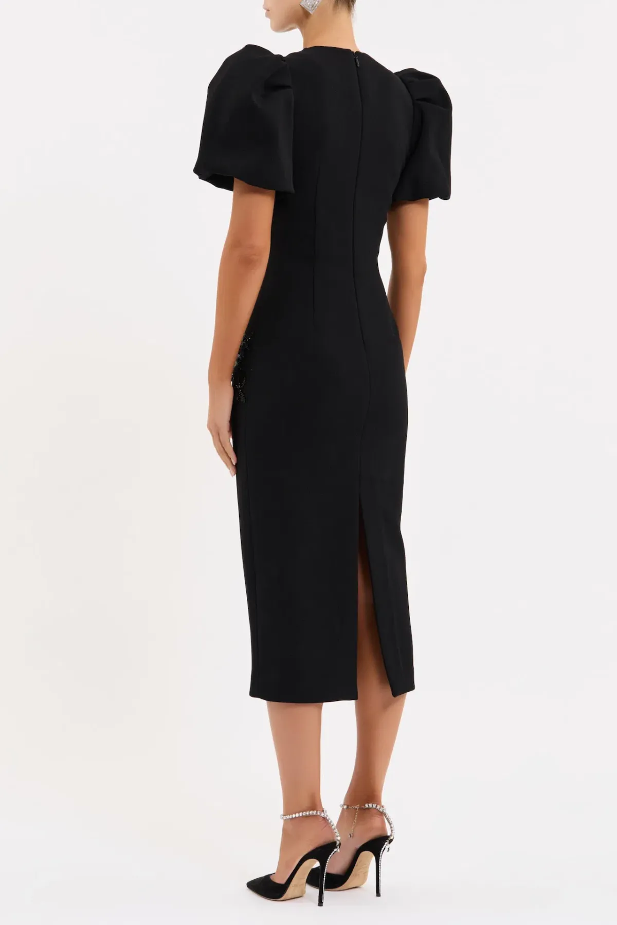 Rebecca Vallance Livia Midi Dress in Black Size AU 10 - Image 3