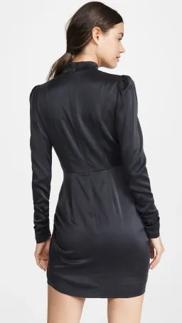 Zimmermann Espionage Silk Drape Mini Dress Black Size 8 for rent on The Volte - image 2