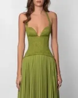 Fenity Gaia Maxi Dress in Green Size M for rent on The Volte - image 9