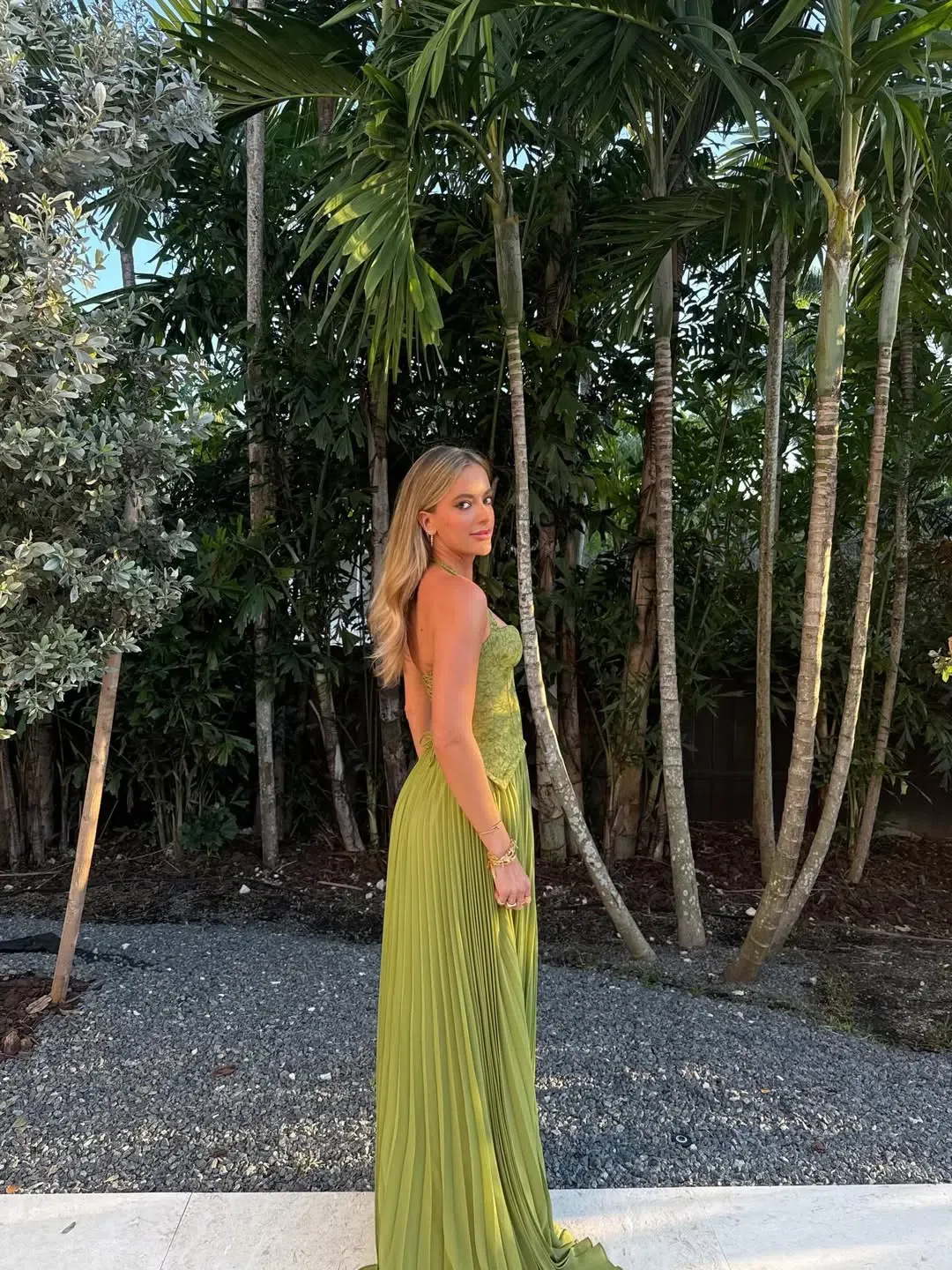 Fenity Gaia Maxi Dress in Green Size M for rent on The Volte - main image
