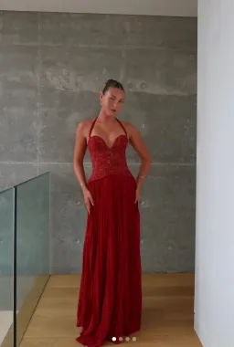 Fenity Gaia Maxi Dress in Red Size XS for rent on The Volte - image 4