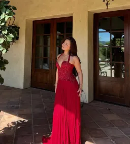 Fenity Gaia Maxi Dress in Red Size M for rent on The Volte - image 4