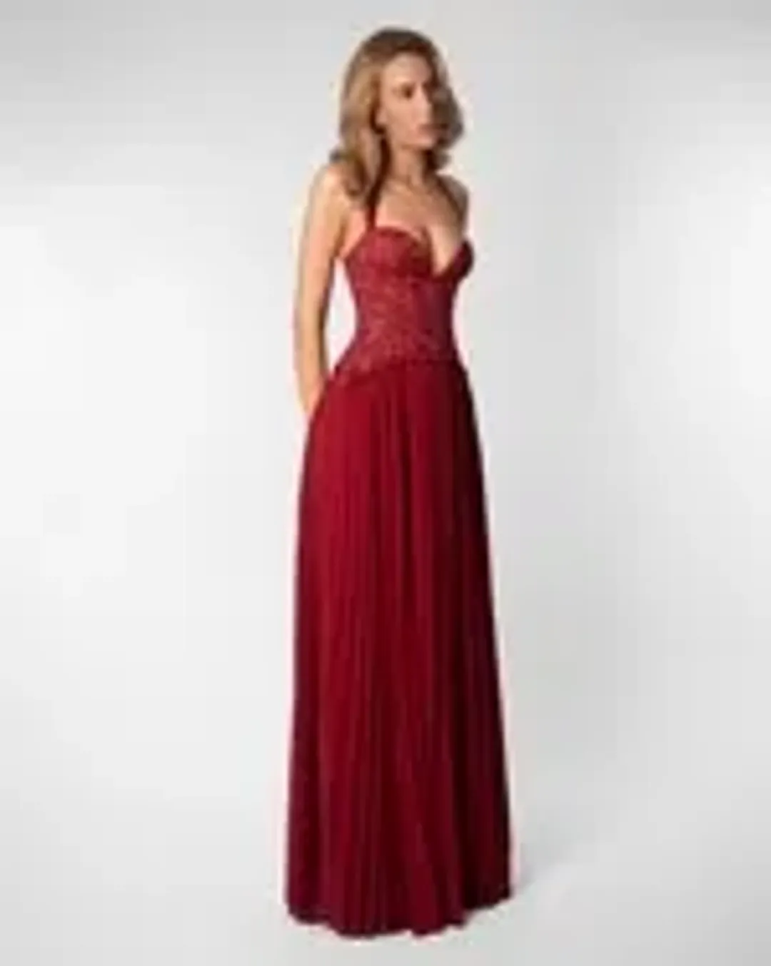 Fenity Gaia Maxi Dress in Red Size M for rent on The Volte - main image