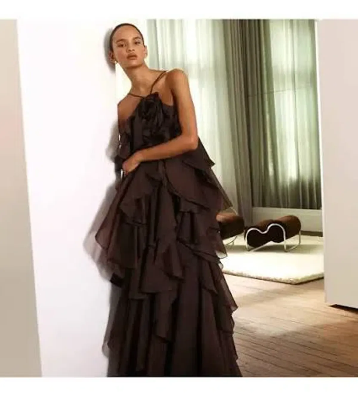 š¤Aje Pandorea Layered Maxi Dress in Carob Chocolate Brown - Size 10 AU š¤ Tiered Ruffled Maxi Gown - Image 13